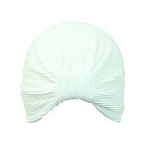 Thin Pleated Polyester Turban Head Wrap For Women